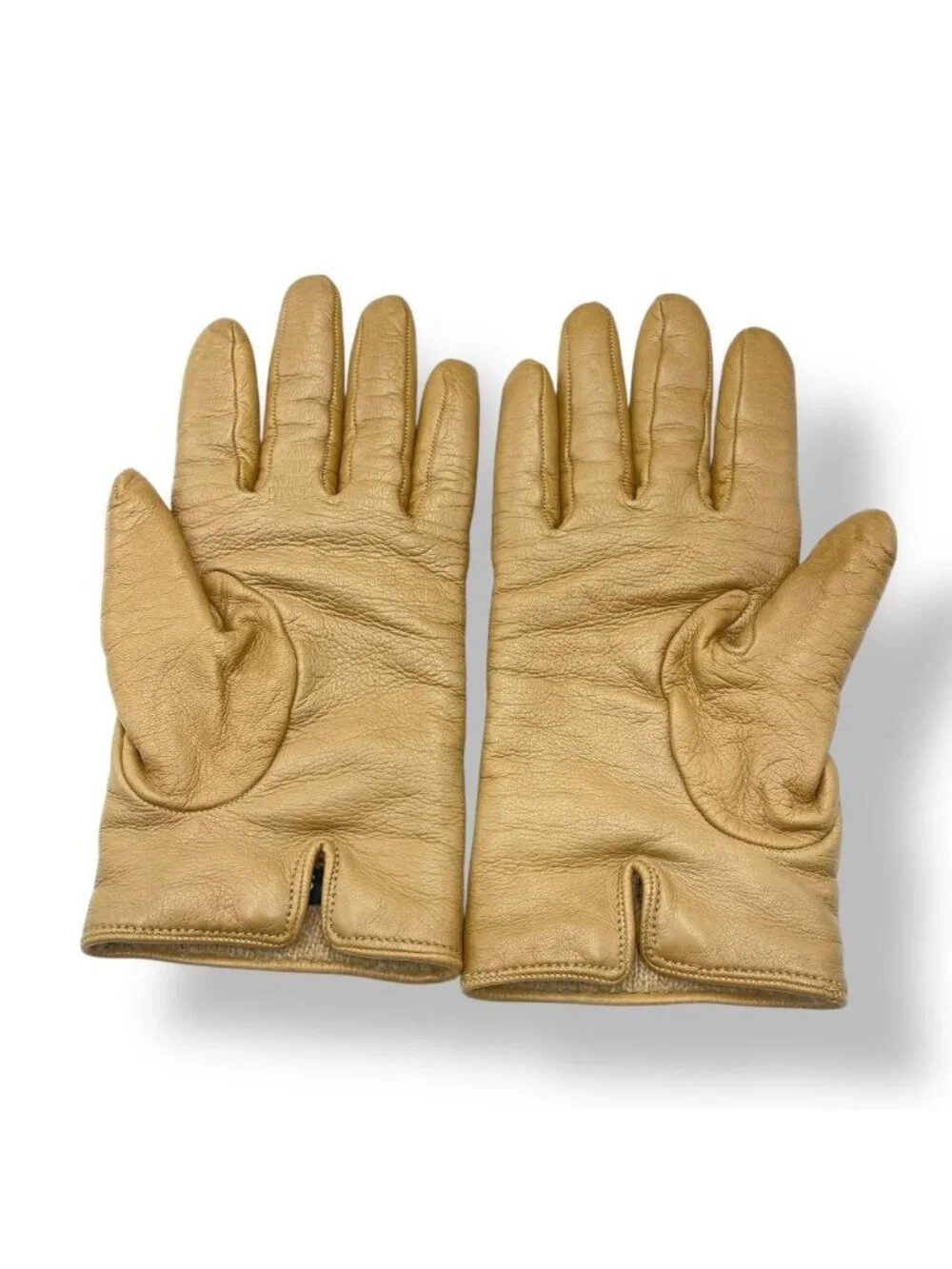 Gucci Gloves Leather Cashmere Brown